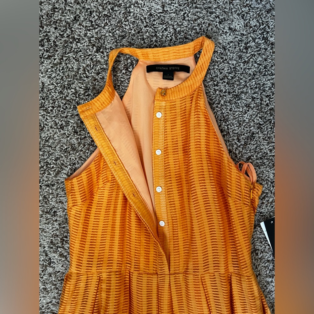 NWT Cynthia Steffe Bright Orange Dress Size 2 - Picture 4 of 12
